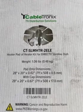 Ct-slmhtr-2ele Cabletronix Directv Satellite Dish Heater For A Slimline