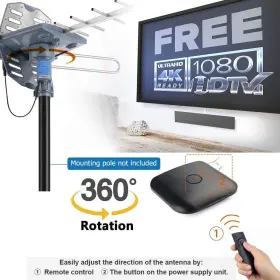 Cekay 750920156881 Digital Outdoor Amplified Hd Tv Antenna Motorized 360 Degree Rotation 150 Mil #2