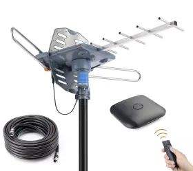 Cekay 750920156881 Digital Outdoor Amplified Hd Tv Antenna Motorized 360 Degree Rotation 150 Mil