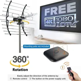 Cekay 788499812778 Digital Hd Tv Antenna Outdoor/attic 360 Degree Rotation Wireless Re #2