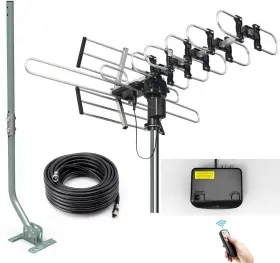 Uhd-8909 Cekay Outdoor Digital Amplified Hdtv Antenna 360 Controllable Rotating Tv