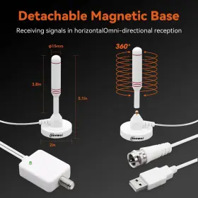 Amplifier-2023 Chaowei 631384774043 Small Indoor Amplified Hdtv Antenna With Signal Booster A #2