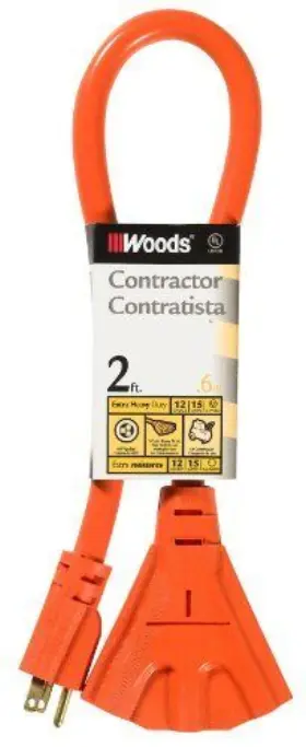 990824 Coleman Cable 12/3 Outdoor Multi-outlet 2-foot 2 Foot Pack Of 1 Extension Cord #2