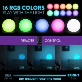 Cq-b203 Coolqing 10 Inch Ultra-fun Waterproof Rgb Color-changing Led Ball Light Orb Globe #3