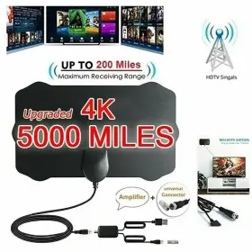 Digital Antenna 733102111908 5000 Miles 4k Booster Hdtv Tv Support 1080p