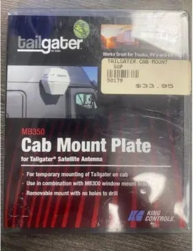 Mb350 Dish Tailgater By Cab Mount Plate For Antenna