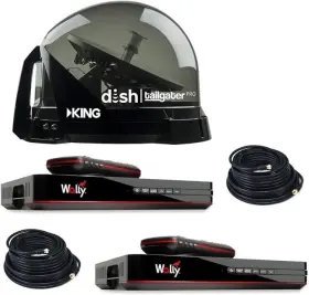 4900 Dish Network King Tailgater Pro With Cable And 2 Wallys. New Still In The Boxes