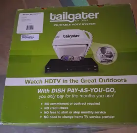 Vq2510 Dish Network Tailgater Satellite System With Receiver Remote Cables