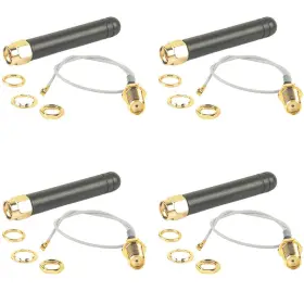 2dbi Diymalls 747356634267 915mhz Lora Antenna U.fl To Sma Connector For Heltec 915 Black