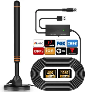 Docutca 721545609588 Tv Antenna-tv Antenna Indoor Smart 600 Miles Coverage Range Hd