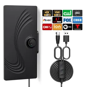 Docutca 803173492258 Tv Antenna Indoor Smart 600 Miles Range Reception Hd Fo