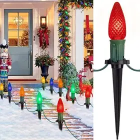Gypi-o25lau Dongguan Guanyi Light-decoration Co Ltd. C9 Christmas Pathway Lights Outdoor 25.7 Feet 20 Led 1 Pack Multicolor #3