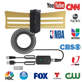 Cs9011139bk Donwell 4k 1080p Hdtv 5600 Miles Upgraded Tv Antenna Digital Hd Indoor Long Rang