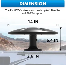 Dtb Tech 749755851719 Outdoor Tv Antenna 360 Omni-directional Reception Long 100 Miles Range Enha #2