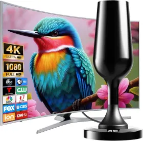 Tvl-168 Dtb Tech 2025 Digital Antenna For Smart Tv Indoor With Strong Magnetic Base 250 Miles