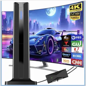 Dtv Smartshow- Us Ap011-us Digital Antenna For Smart Tv 2026 Hd Local Channels With 3m Stick Base