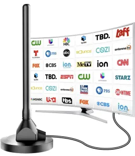 Dt012-11 Dtvsmartshow Tv Antenna 2024 Digital Indoor With Strong Magnetic Base 360 &lon