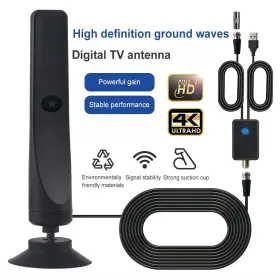 Duoerlan 601549121937 Tv Digital Antenna 1080p Portable 50 Miles Range Suction Cup