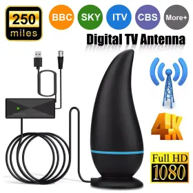 An-2019 Eeekit 250 Miles Digital Tv Antenna Indoor Hdtv Amplified Signal Booster 4k Hd 1080p