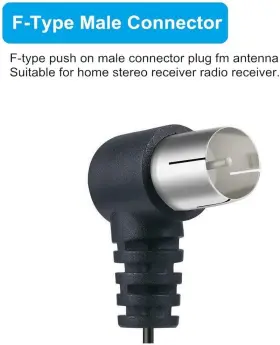 Electronic 445024741752 Fm Antenna Indoor F-type Male 75 Ohm Radio Coax Wire For Yamaha Onkyo #2