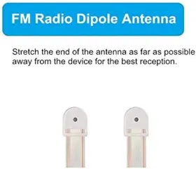 Electronic 445043157190 300 Ohm Fm Antenna T Shape Dipole Radio Ant With Spade Terminal For Yamaha Sharp #2