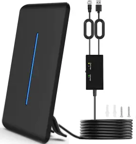 Eohibov 705353579288 2023 Hd Digital Tv Antenna Long 600 Miles Range Free Channels Indoor Black