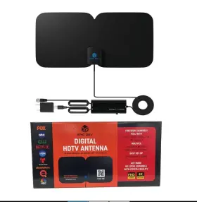 Ant320 Epicdev New Upgraded Digital Flat Digital/hd/hdtv Amplified Long Range Tv Antenna