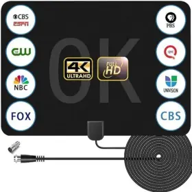 Etbrjtk 353434285570 Tv Antenna Indoor Long Range Reception Digital For Smart Indoo