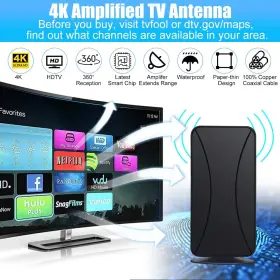 Eubswa 313053876899 2024 Upgraded Hd Digital Indoor/outdoor Tv Antenna Up 600 Miles Hdtv An #3