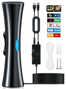 2400 Eugiem 732404299857 Miles Range Tv Antenna For Smart Upgraded Digital Hd
