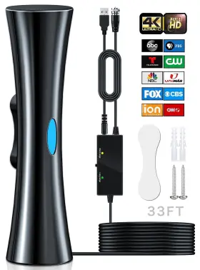 Eugiem 732404366269 1000 Miles Range Tv Antenna For Smart Upgraded Digital Hd