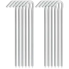 Ek002-1 Euokok 9 Inch Galvanized Tent Stakes Metal Pegs 12 Pack Heavy Duty 9ftft 12pcs
