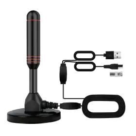 Exovow Tx-01 Indoor Tv Antenna With 2 Signal Boosters And 32ft Cable Digital For S