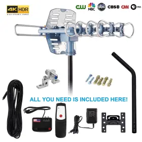 Fardalo 767452313668 150 Miles Range Amplified Digital Outdoor Tv Antenna With Mount Pole 4k/1080p #2