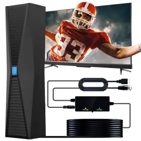 Tv001 Feiatop 2026 Upgraded 2200 Miles Long Range Tv Antenna Indoor Hdtv With Amp