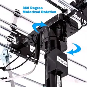 40ft-cable Five Star Hdtv Outdoor Antenna 200 Mile 360 Rotation Uhf/vhf/fm Radio With Remote Control #3