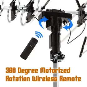 Five Star 840449110539 Outdoor Hd Tv Antenna Strongest Up To 200 Miles Long Range With Motorized 360 #2