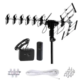 Five Star 840449111703 Outdoor Antenna Hd Tv Up To 200 Miles Long Range With Motorized 360