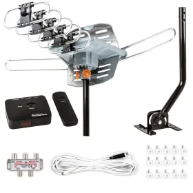 Antenna150 Five Star 840449112458 Hdtv Antenna Digital Outdoor Miles Range 360 Degree Rotation Wireless