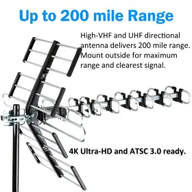 Five Star 840449120170 Outdoor Hdtv Antenna Up To 200 Mile Long Range Attic Or Roof Mount Tv Lo #2