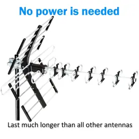 Five Star 840449120170 Outdoor Hdtv Antenna Up To 200 Mile Long Range Attic Or Roof Mount Tv Lo #3