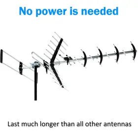 Five Star 840449120392 Outdoor Hdtv Antenna Up To 200 Mile Long Range Attic Or Roof Mount Tv Antenn #2