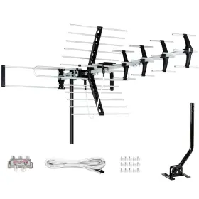 Five Star 840449120408 Outdoor Hdtv Antenna Up To 200 Mile Long Range Attic Or Roof Mount Digital