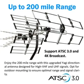 Five Star 840449120859 Outdoor Tv Antenna 2024 Newest Version 200 Miles Long Range Upgraded Yagi Hd #2