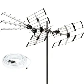 Five Star 840449120859 Outdoor Tv Antenna 2024 Newest Version 200 Miles Long Range Upgraded Yagi Hd