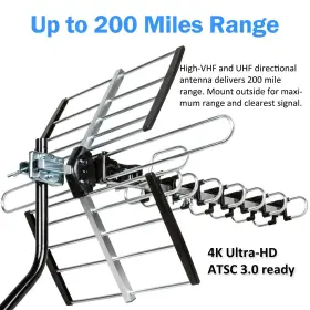 Five Star 840449121030 Hdtv Antenna 2024 Newest Version Vhf/uhf 4k 200 Miles Range With Spli #2