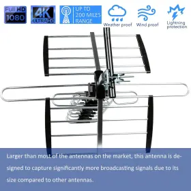 12dbi Five Star 840449121047 Hdtv Antenna 2024 Newest Version With 4k Up To 200 Mile Range High Gai #2