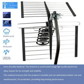Five Star 840449121344 2024 Newest 200 Miles Long Range High-performance Hdtv Vhf Uhf Outdoor Antenn #3