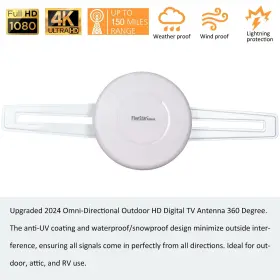 Five Star 840449121597 Upgraded 2024 Omni-directional Outdoor Hd Digital Tv Antenna 360 Degree J Mo #2