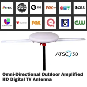 Five Star 840449121597 Upgraded 2024 Omni-directional Outdoor Hd Digital Tv Antenna 360 Degree J Mo #3